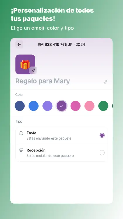 Personaliza color y emoji